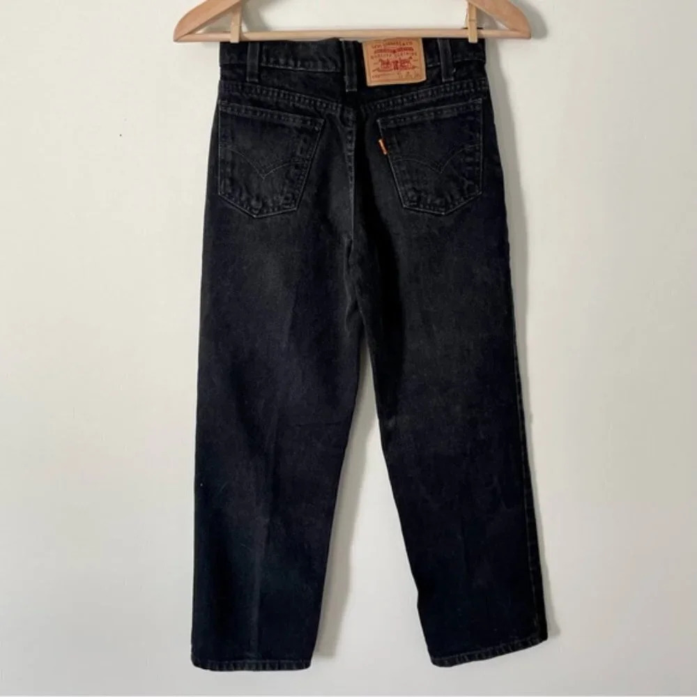 Vintage Orange Tab Levi's Jeans 90's Straight Leg Denim Black